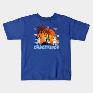 Bluey Dance Mode Sunset Beach Kids T-Shirt